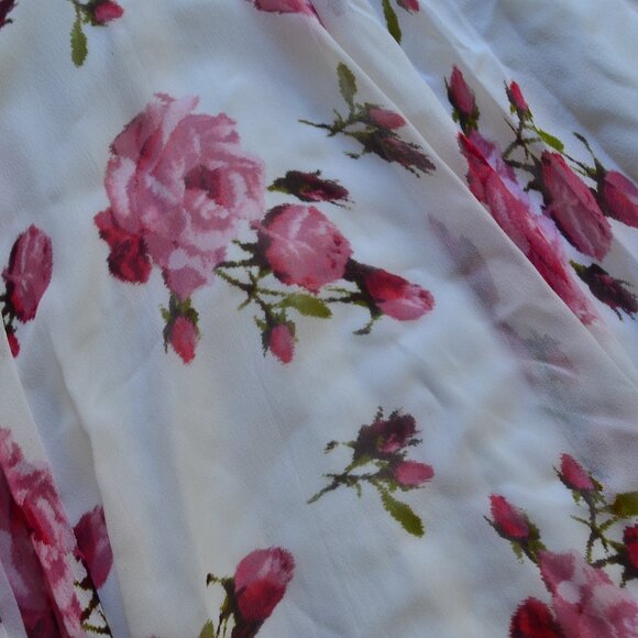 HOBBS Sleeveless Floral Fit & Flare 100% Silk Dress Size US 6 - Picture 5 of 13